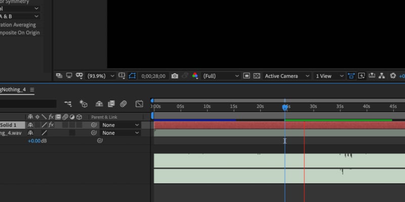edit audio in after effects