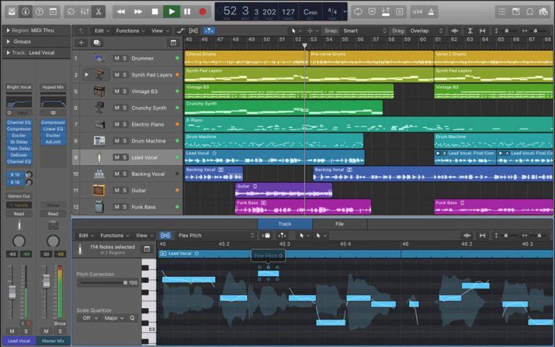Logic Pro X audio editor