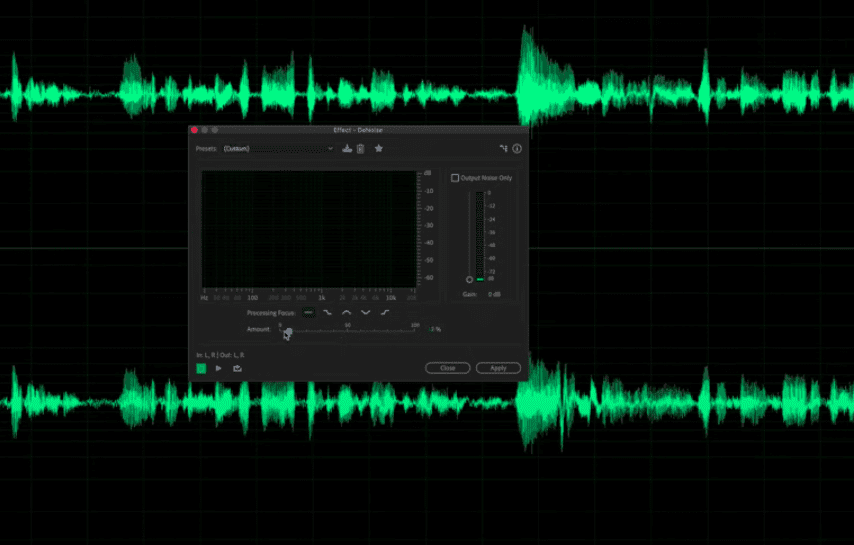 denoise tool in Adobe Audition