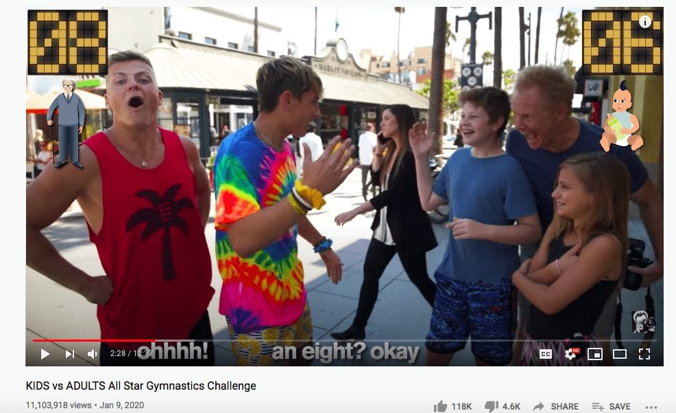 Kids vs adults YouTube challenge