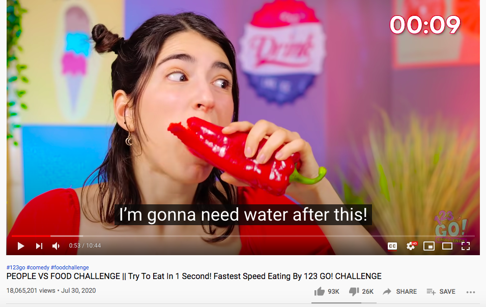 People vs Food YouTube challenge