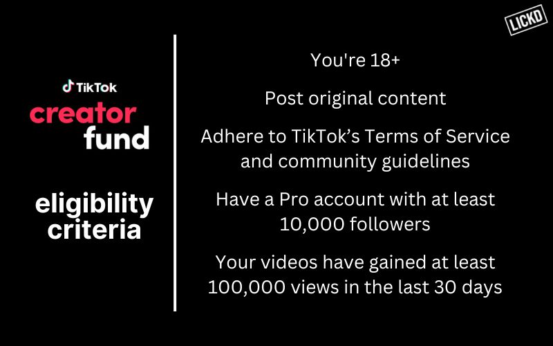 TikTok creator fund eligibility criteria
