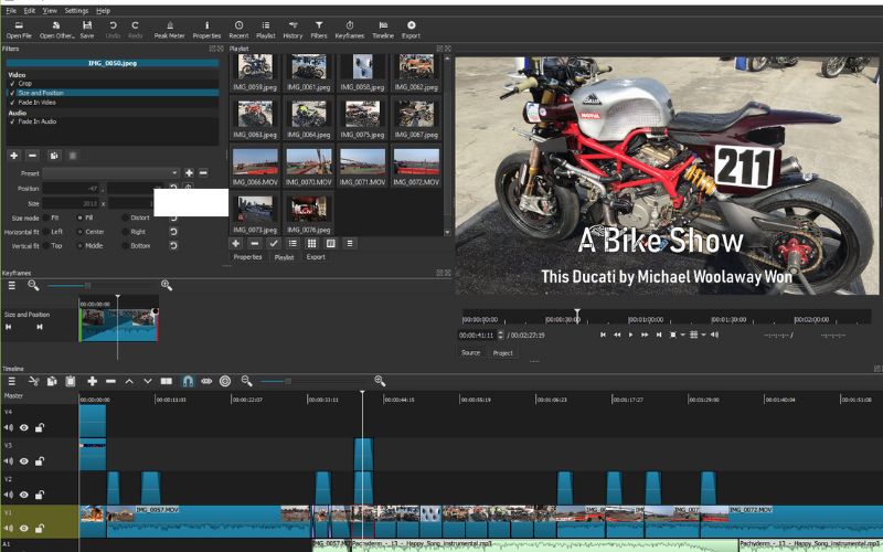 Shotcut video editing software to upload audio to YouTube